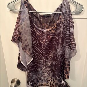 Chic Animal Print Women's Top
